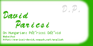 david paricsi business card